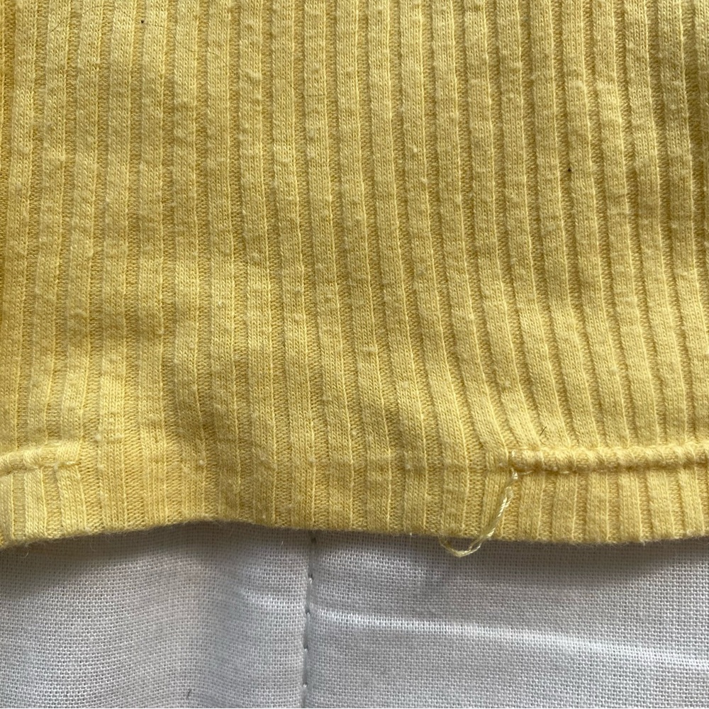 Yellow Ribbed Button-Front Tank Top - Picture 5 of 8